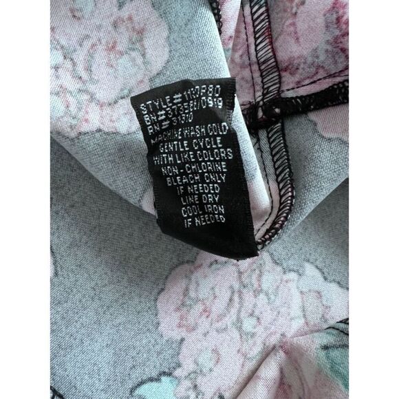 BCX Juniors Black Floral Dress Size 13 Fit & Flare Ruffle Hem Halter Party Vibe - Picture 8 of 10